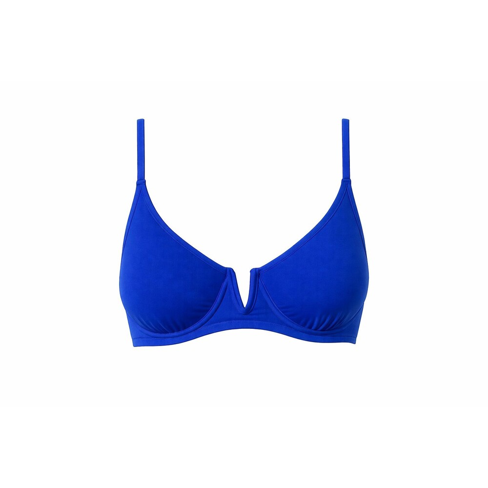 Anne Cole Bikini Top – V-Neck Underwire – Azure Blue – Size 32C/34B – NWT